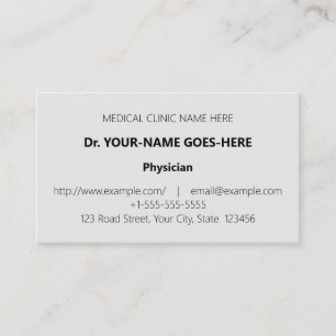 Tarjeta de visita profesional especializada en med