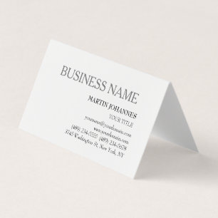 Tarjeta De Visita Profesional Estético Chic Negro y Blanco