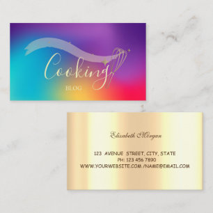 Tarjeta De Visita Profesional, estrellas de oro, susurro, holográfic