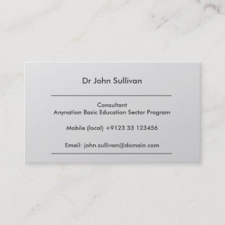 Tarjeta De Visita Profesional experto del consultor del desarrollo