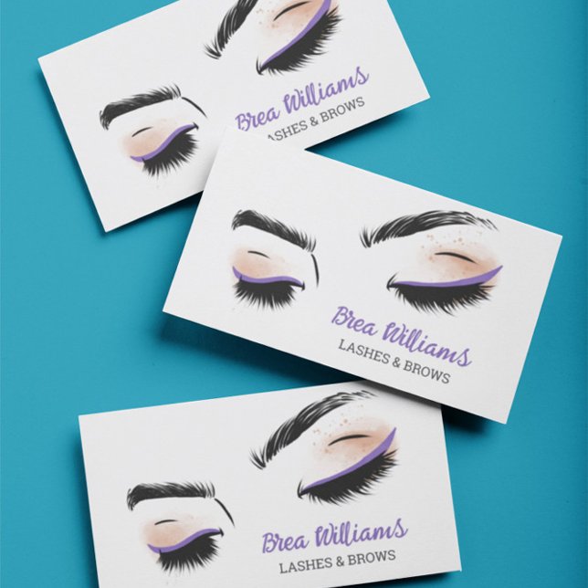 Tarjeta de visita profesional Eyelash Makeup (Subido por el creador)