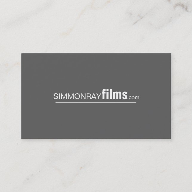 Tarjeta De Visita Profesional Film Maker, Director Business Card (Anverso)