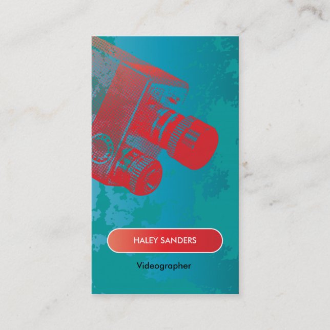 Tarjeta De Visita Profesional Filmaker de los medios (Anverso)