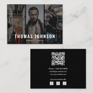 Tarjeta De Visita Profesional Fitness Coach Social Media 3 Foto
