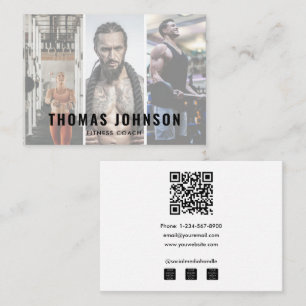 Tarjeta De Visita Profesional Fitness Coach Social Media 3 Foto
