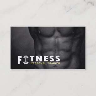 Tarjeta De Visita Profesional Fitness Personal Trainer Dumbbell