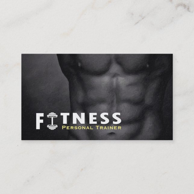 Tarjeta De Visita Profesional Fitness Personal Trainer Dumbbell (Anverso)