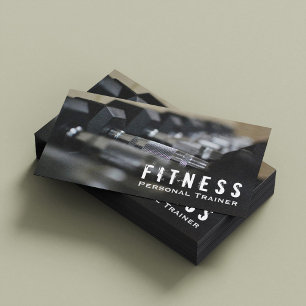 Tarjeta De Visita Profesional Fitness Personal Trainer Dumbbell