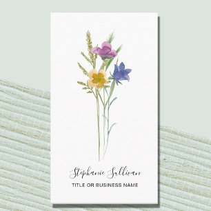 Tarjeta de visita profesional floral