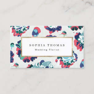 Tarjeta De Visita profesional floral clásico clásico abstracto mod