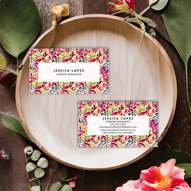 Tarjeta de visita profesional floral de Cutouts co (Subido por el creador)