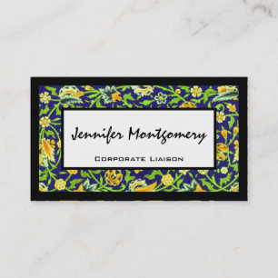 Tarjeta de visita profesional floral india del oro