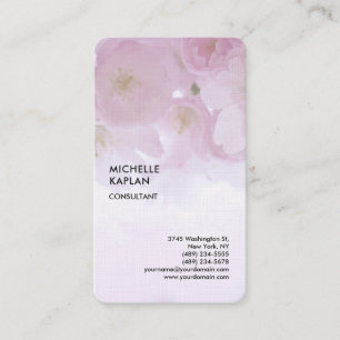 Tarjeta De Visita Profesional floral lineal exclusividad femenina