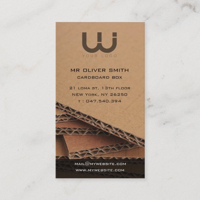 Tarjeta de visita profesional, fondo cartón (Anverso)