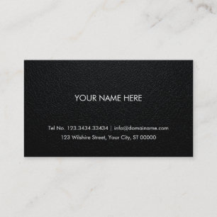 Tarjeta de visita profesional - fondo de cuero