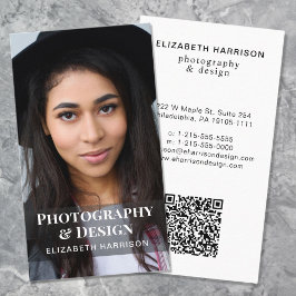 Tarjeta De Visita Profesional fotográfico de código QR moderno