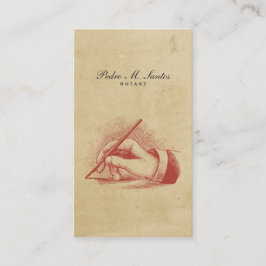 Tarjeta De Visita Profesional fresco simple de la mano de la pluma