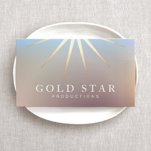 Tarjeta de visita profesional Gold Star