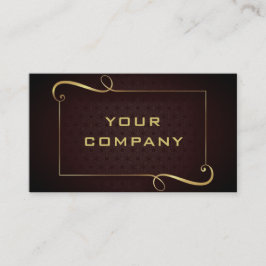 Tarjeta de visita profesional Golden Text Gold