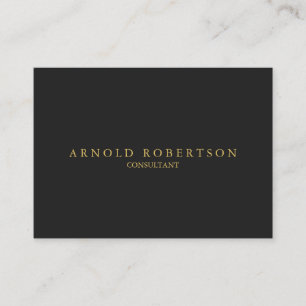 Tarjeta de visita profesional Gray Gold de gran ta