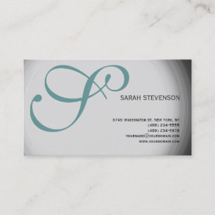 Tarjeta de visita profesional Gray Monogram