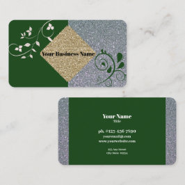 Tarjeta de visita profesional Green Sparkle