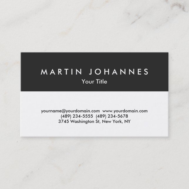 Tarjeta de visita profesional gris (Anverso)
