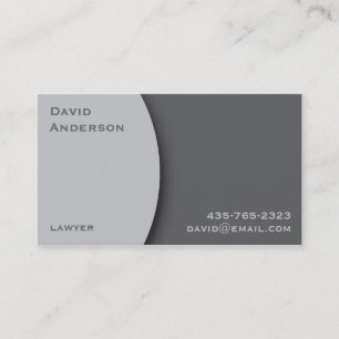 Tarjeta de visita profesional gris llana