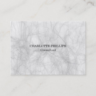 Tarjeta De Visita Profesional Gris Minimalista Plano Moderno