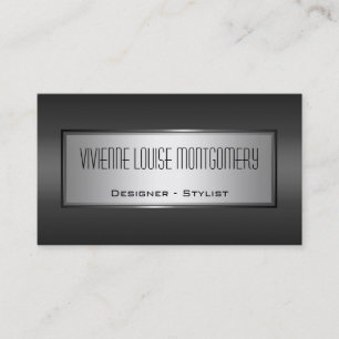 Tarjeta de visita profesional gris moderna del