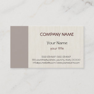 Tarjeta De Visita Profesional Gris puro Elegante Moderno