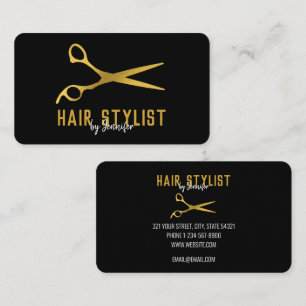 Tarjeta de visita profesional Hair Stylist & Salon
