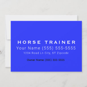 Tarjeta de visita profesional Horse Royal
