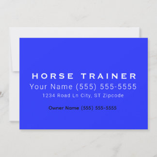 Tarjeta de visita profesional Horse Royal