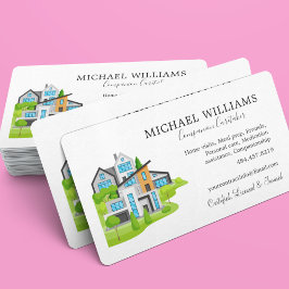 Tarjeta De Visita Profesional House Careger Services Business Car