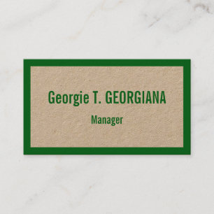 Tarjeta de visita profesional humilde