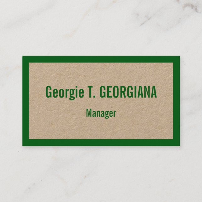 Tarjeta de visita profesional humilde (Anverso)