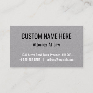 Tarjeta de visita profesional humilde y legal