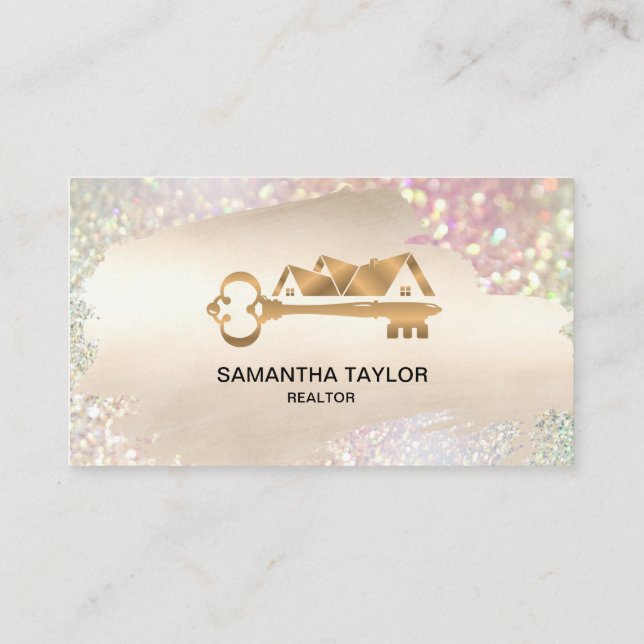 Tarjeta De Visita Profesional inmobiliario Añadir foto y logo Busin (Reverso)