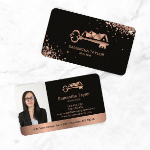 Tarjeta De Visita Profesional inmobiliario Añadir foto y logo Busin