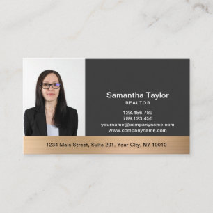 Tarjeta De Visita Profesional inmobiliario Añadir foto y logotipo
