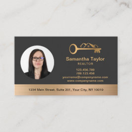 Tarjeta De Visita Profesional inmobiliario Añadir foto y logotipo