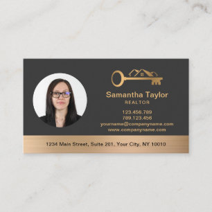 Tarjeta De Visita Profesional inmobiliario Añadir foto y logotipo
