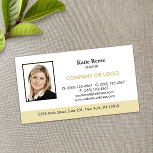Tarjeta De Visita Profesional inmobiliario Añadir foto y logotipo