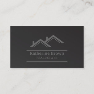 Tarjeta De Visita Profesional Inmobiliario Minimalista Moderno
