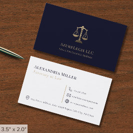 Tarjeta De Visita Profesional Legal Simple Elegante