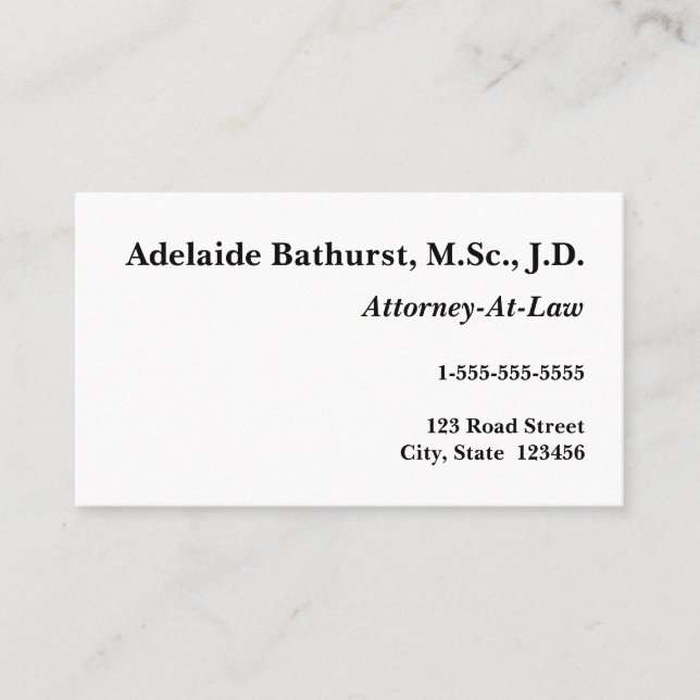 Tarjeta de visita profesional legal Vintage (Anverso)