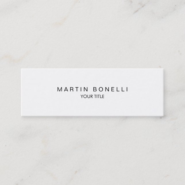 Tarjeta de visita profesional ligera a color blanc (Anverso)