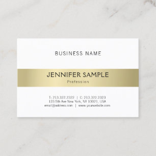 Tarjeta De Visita Profesional Limpio Lugar Elegante Oro Aspecto Mode