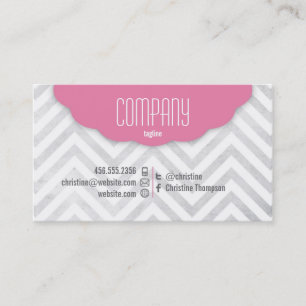 Tarjeta de visita profesional linda de Chevron
